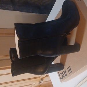 Black lug boots with heel